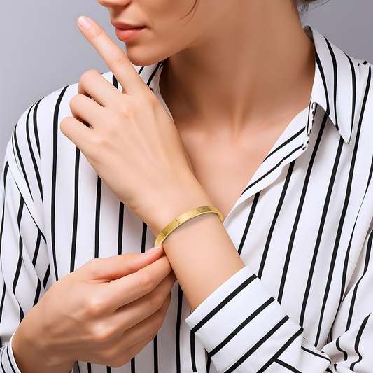 Ayatul Kursi Islamic Bracelet Gold Plated