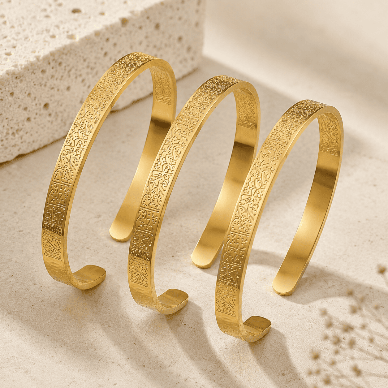 Ayatul Kursi Islamic Bracelet Gold Plated